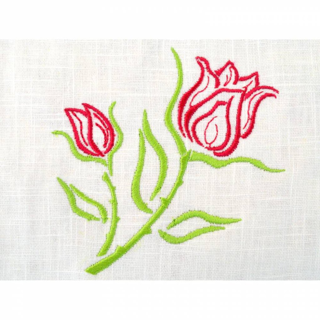 Stickdatei Rose Rosenknospe Rosenzweig 13x18cm SET Bild 4