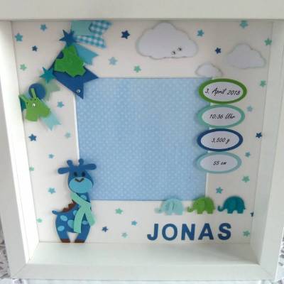Geburtsgeschenk, Geburtsrahmen, Geschenk zur Geburt,Taufe, personalisiert/individualisierbar mit den Geburtsdaten