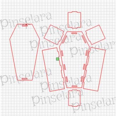 Laser Cut File, Halloween Sarg 20 cm, Garten Deko, Deko Halloween, Lasercut, Digitaler Download