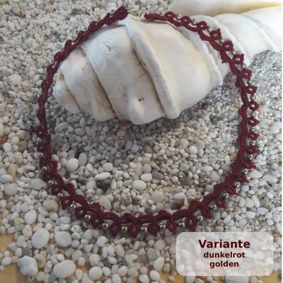 Kette Victoria Glaswachsperlen Textilschmuck klassisch elegant verspielt