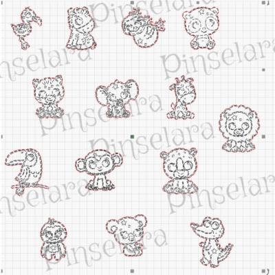 Laser Cut File, süße Waldtiere, Lascercut Vektor Grafik, Digitaler Download