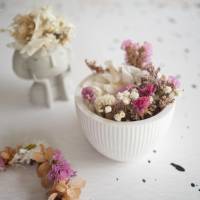 Blumentopf Kerzenschale mit Rillen aus Raysin