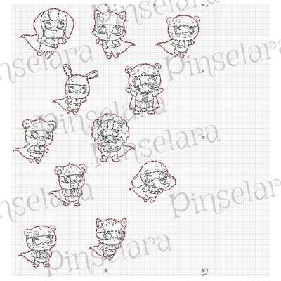 Laser Cut File, Tiere mit Umhang, Superhelden, Lascercut Vektor Grafik, Digitaler Download