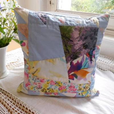 Kissen bezug 36x36 , Patchworkkissen , bunte Kissen