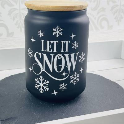 Aufkleber Winter, Wintersticker, Fensterdeko, Plott Winter, Let it snow