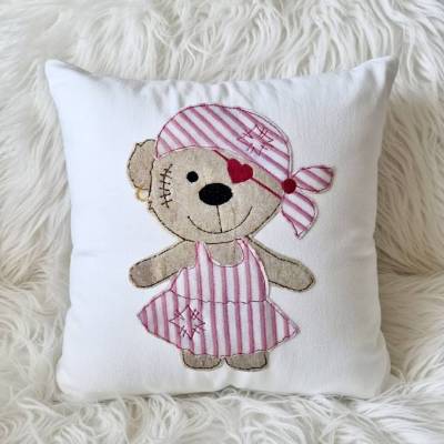 Stickdatei Doodle Teddy Pirat, Girl Applikation, Set 751 Stickmuster