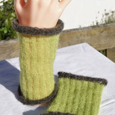 Pulswärmer gestrickt,Handschmeichler, Handwärmer, Damen