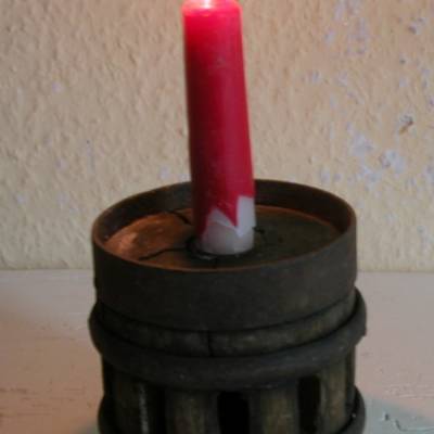 Alte Holzradnabe als Kerzenständer – Vintage Unikat aus Berlin Grünau