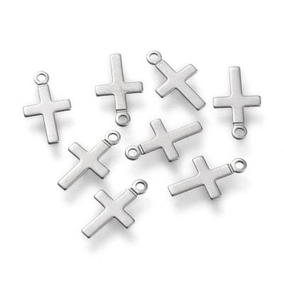 20 Anhänger, Edelstahl, Kruzefix, Kreuz, 