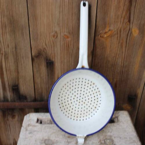 Vintage Emaillesieb Sieb Küche Dekoration