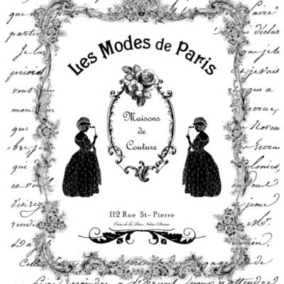 Reispapier - Motiv Strohseide - A4 - Decoupage - Vintage - Mode - Paris - 19607