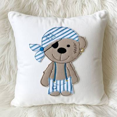 Stickdatei Doodle Teddy Pirat, Applikation, Set 751 Stickmuster