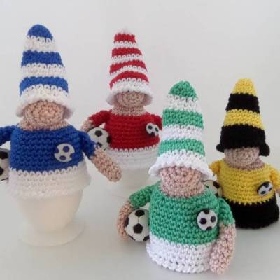 Fußball Wichtel Eierwärmer Ball Sport Maskottchen Bundesliga WM EM