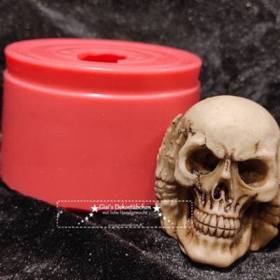 Schädel Totenkopf Silikonform Kerzenform