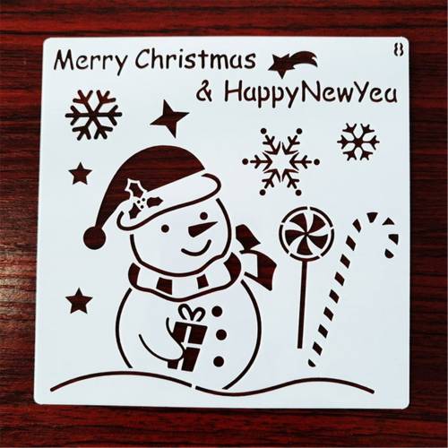 Schneemann Weihnachten Schablone Scrapbooking Stencil DIY Basteln Malen Druck