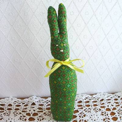 Stoffhase Osterhase Henry-Langohr in grün genäht von Hobbyhaus