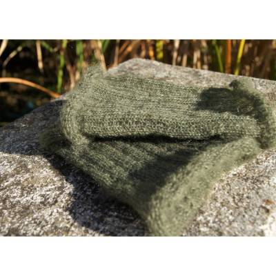 Pulswärmer gestrickt,Handschmeichler, Handwärmer, oliv