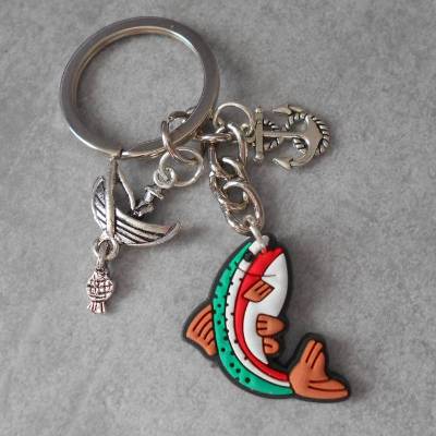 Fisch Angler Schlüsselanhänger Hobby Männerschmuck