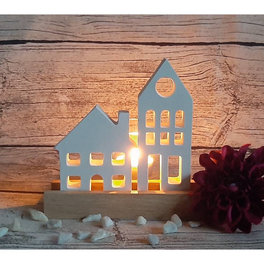 Deko Häuser aus Raysin ~ Lichterhäuser ~ Haus zum dekorieren ~ Hochhaus ~ Home ~ Weihnachten