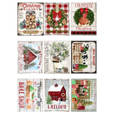 Bügelbild - Weihnachten - Christmas - Vintage - Shabby - Weihnachten - Christmas - Transfer - 3396