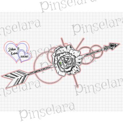 Laser Cut File, Liebespfeil Herz, Hochzeit, Türkranz, Wand Dekoration, Türschild, Digitaler Download