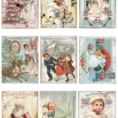 Bügelbild - Weihnachten - Christmas - Vintage - Shabby - Weihnachten - Christmas - Transfer - 3397