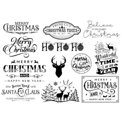 Bügelbild - Weihnachten - Christmas - Vintage - Shabby - Weihnachten - Christmas - Transfer - 3398
