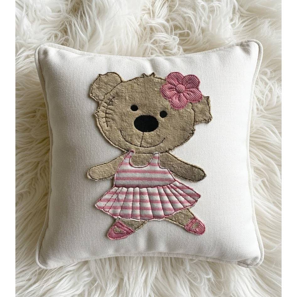 Stickdatei, Doodle Teddy Ballerina, Maschinenstickerei, Set 751 Applikation Bild 1
