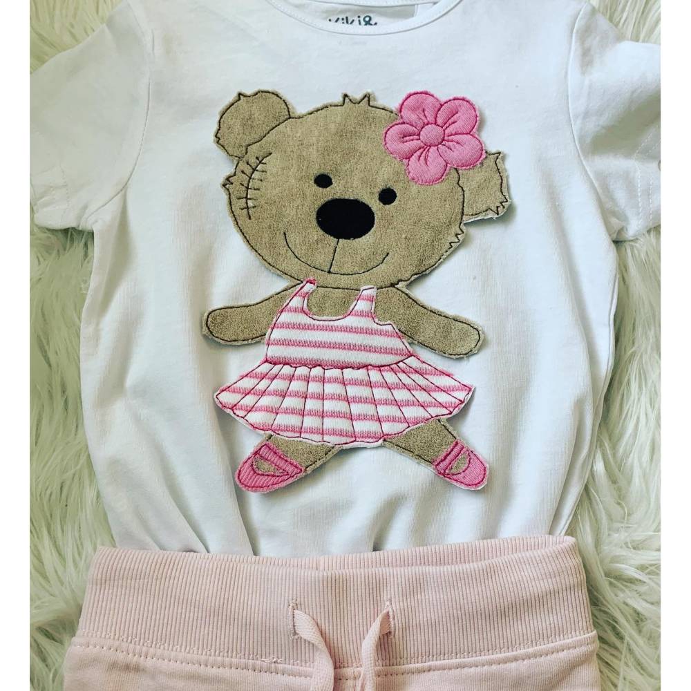 Stickdatei, Doodle Teddy Ballerina, Maschinenstickerei, Set 751 Applikation Bild 2