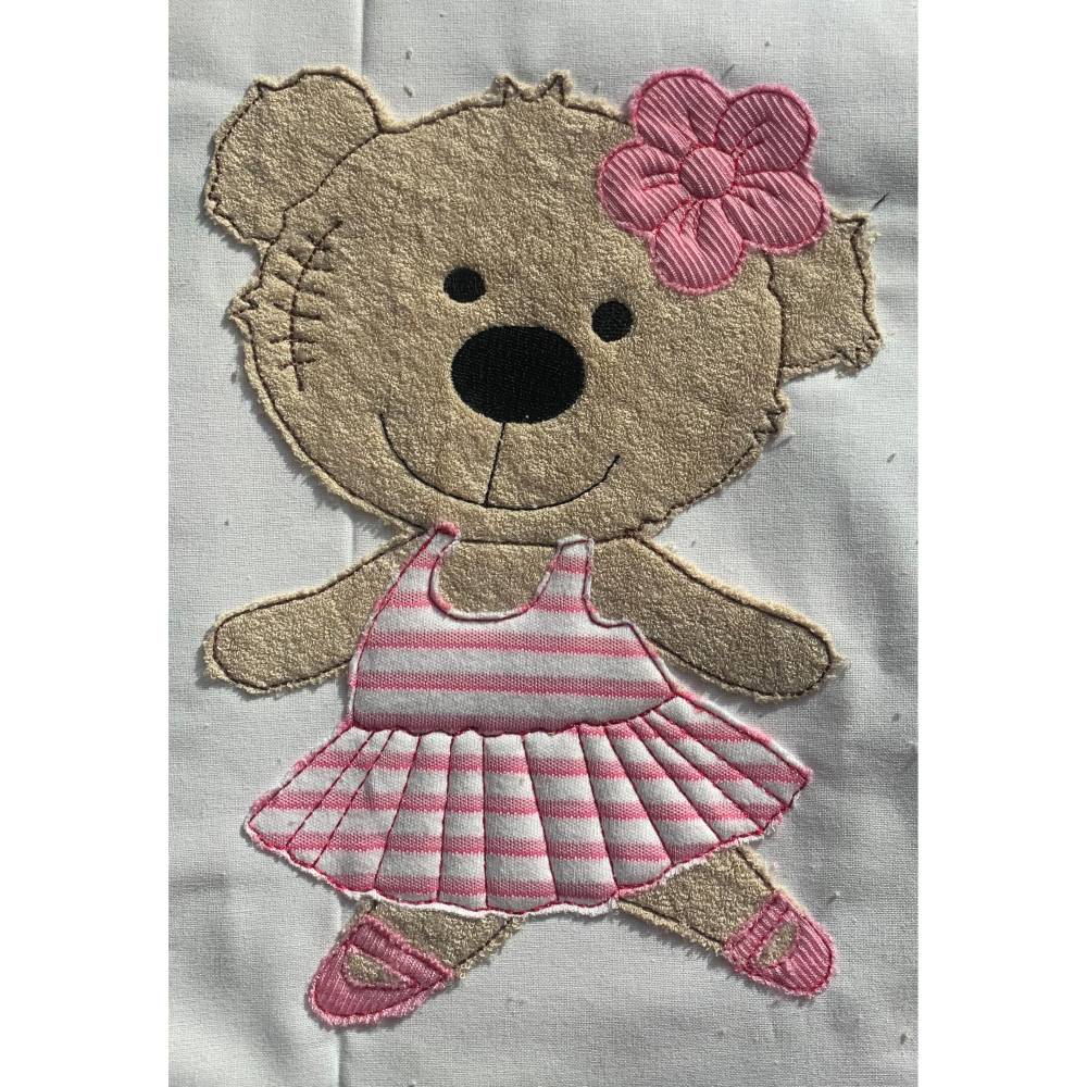 Stickdatei, Doodle Teddy Ballerina, Maschinenstickerei, Set 751 Applikation Bild 3