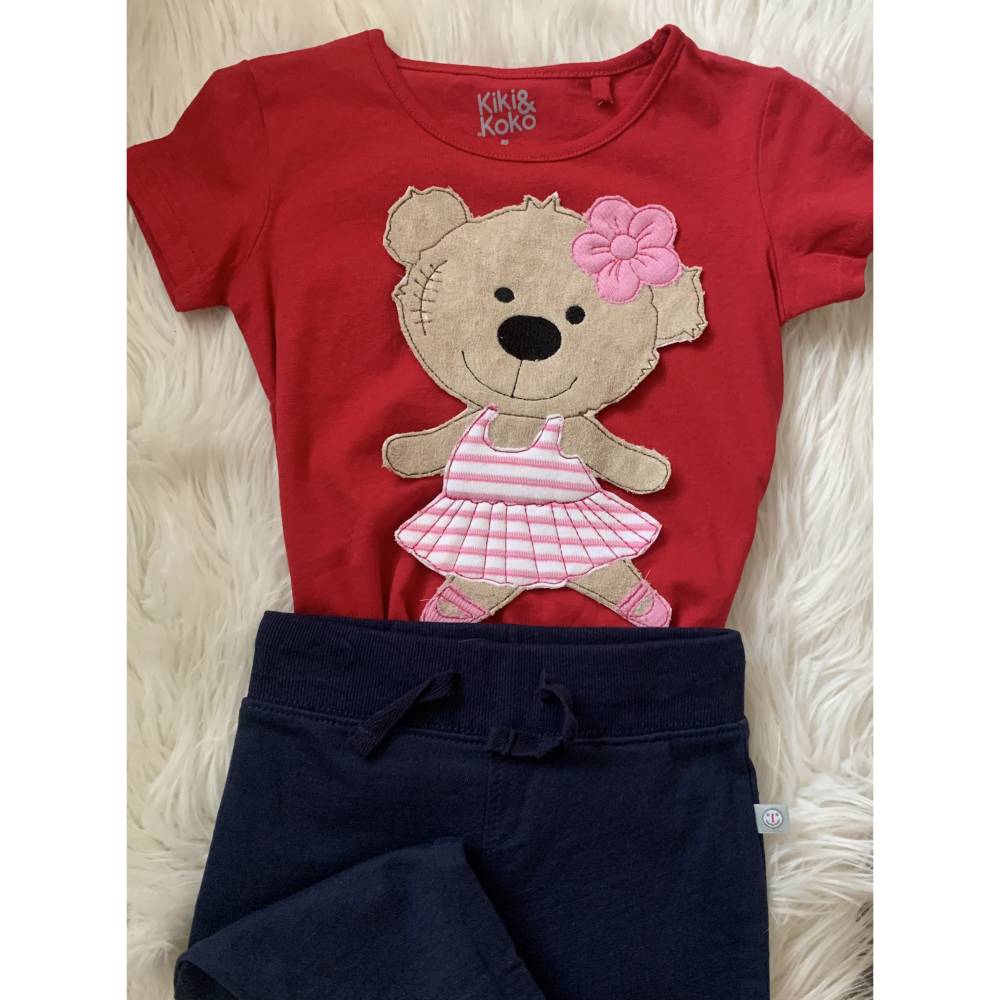 Stickdatei, Doodle Teddy Ballerina, Maschinenstickerei, Set 751 Applikation Bild 4