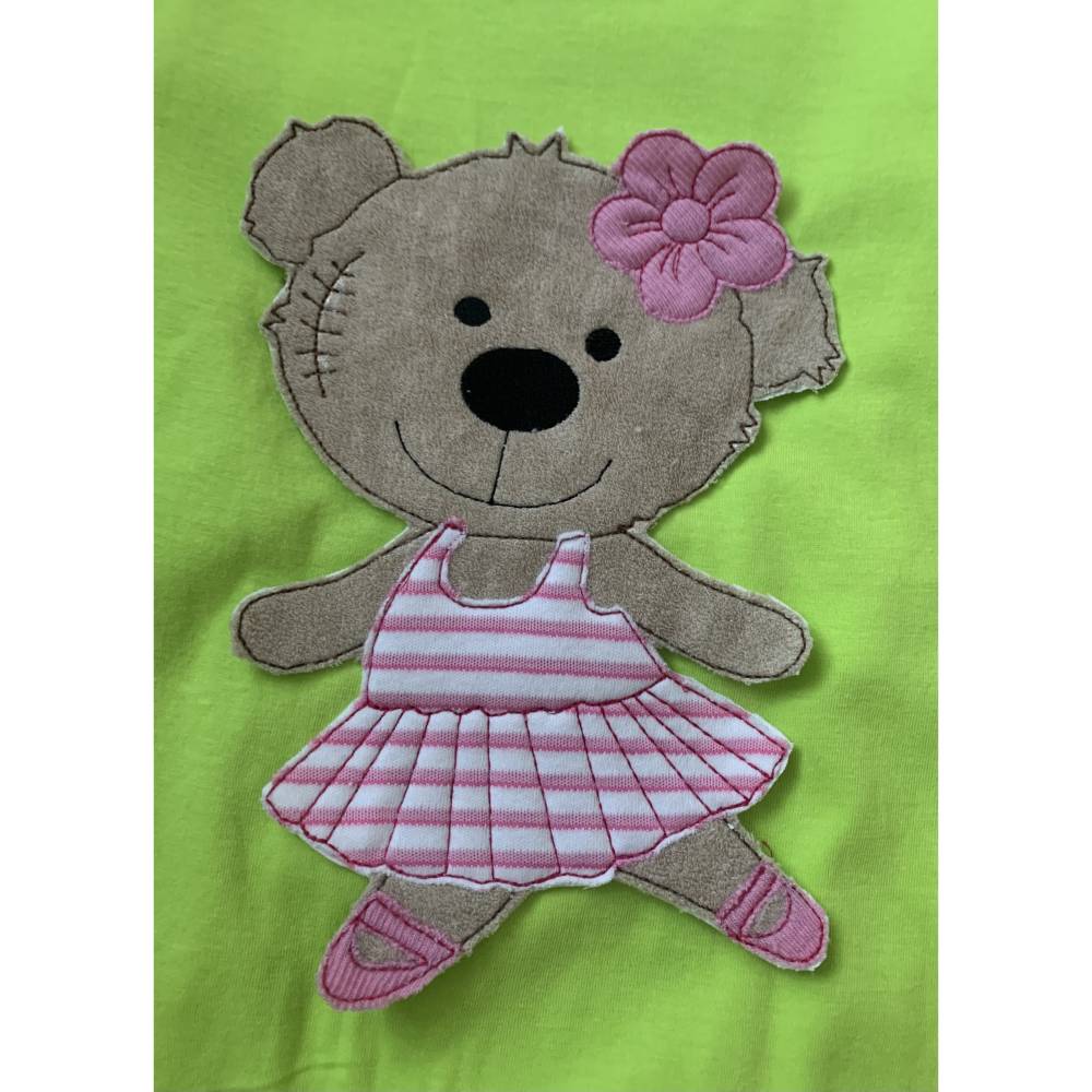 Stickdatei, Doodle Teddy Ballerina, Maschinenstickerei, Set 751 Applikation Bild 5