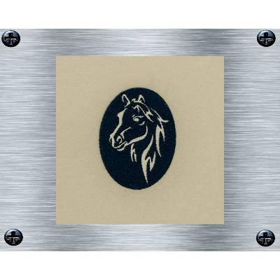 Stickdatei Pferdeface Oval - 10 x 10 Rahmen - Pferdestickerei, tierische Stickmotive, Tiere, digitale Stickdatei