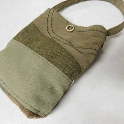 kleine  grüne Patchworktasche