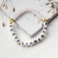 Beste Schwester • Armband Glasperlen | Armschmuck | Geschenkidee