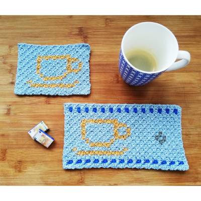 Anleitung Untersetzer mit Tasse häkeln – Tapettopresso Tassenteppich