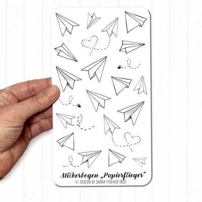 Stickerbogen Papierflieger | Origami | Bullet Journal, Kalender, Planer, Freundebuch