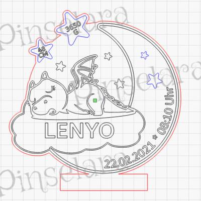 Laser Cut File, Nachtlicht Baby Kind, Acryl Kinderzimmer Deko Lasercut, Digitaler Download