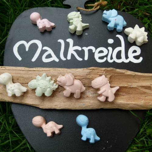4 TafelKreide "Dino" Geburtstag * Dinoparty * bunte Malkreide * Straßenkreide * tolles Mitgebsel oder Geschenk *