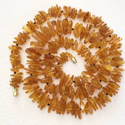 Bernsteinkette 78 cm Unikat – Magnetverschluss, Geschenk