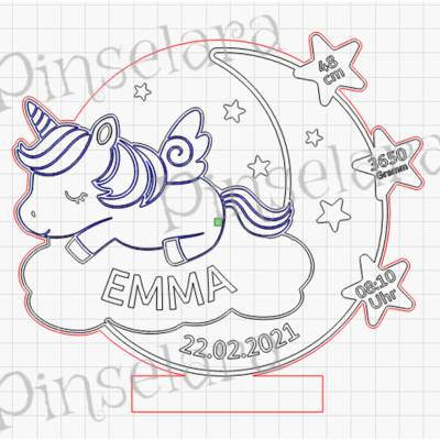 Laser Cut File, Nachtlicht Baby Kind, Acryl Kinderzimmer Deko Lasercut, Digitaler Download