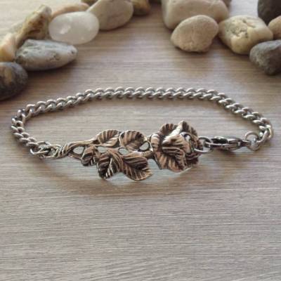 Edelstahl - Armband 'Rose' / Besteckschmuck 