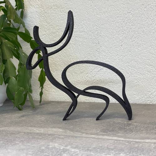 One Line Art Statue Sternzeichen "Steinbock" für deine Home Deko - über 50 Farben