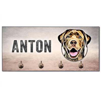 Hundegarderobe LABRADOR, Wandgarderobe mit Hundename