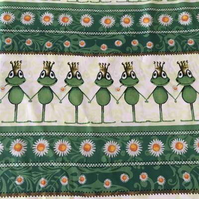 Froschkönig und Gänseblümchen * 100% Baumwolle * ca. 150 cm breit * ab 0,6 m 