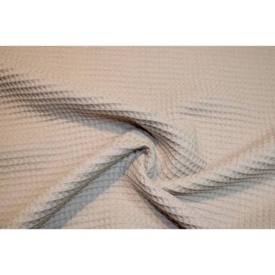 13,70 EUR/m Waffelpique uni einfarbig beige 100% Baumwolle