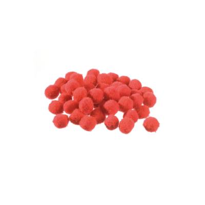 Deko Pompons rot 15 mm 45 Stück
