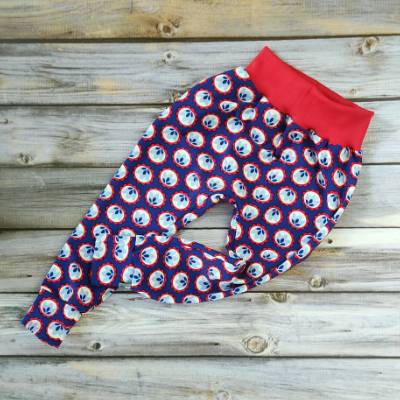 Kinder Leggings TULIP Blau, Rot - Gr. 86/92 - Casual | Baumwolljersey | RÄUBERKIND