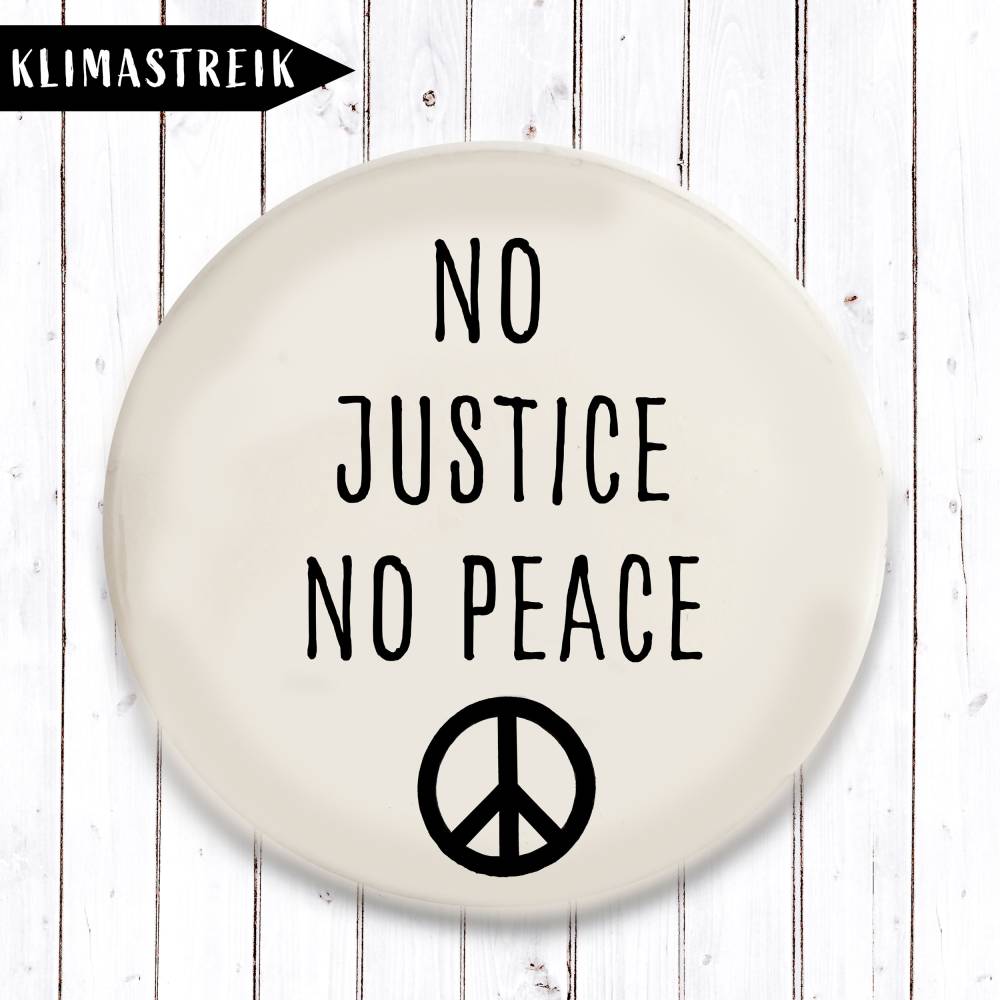 No Justice No Peace Button 3 Größen nach Wahl Bild 1