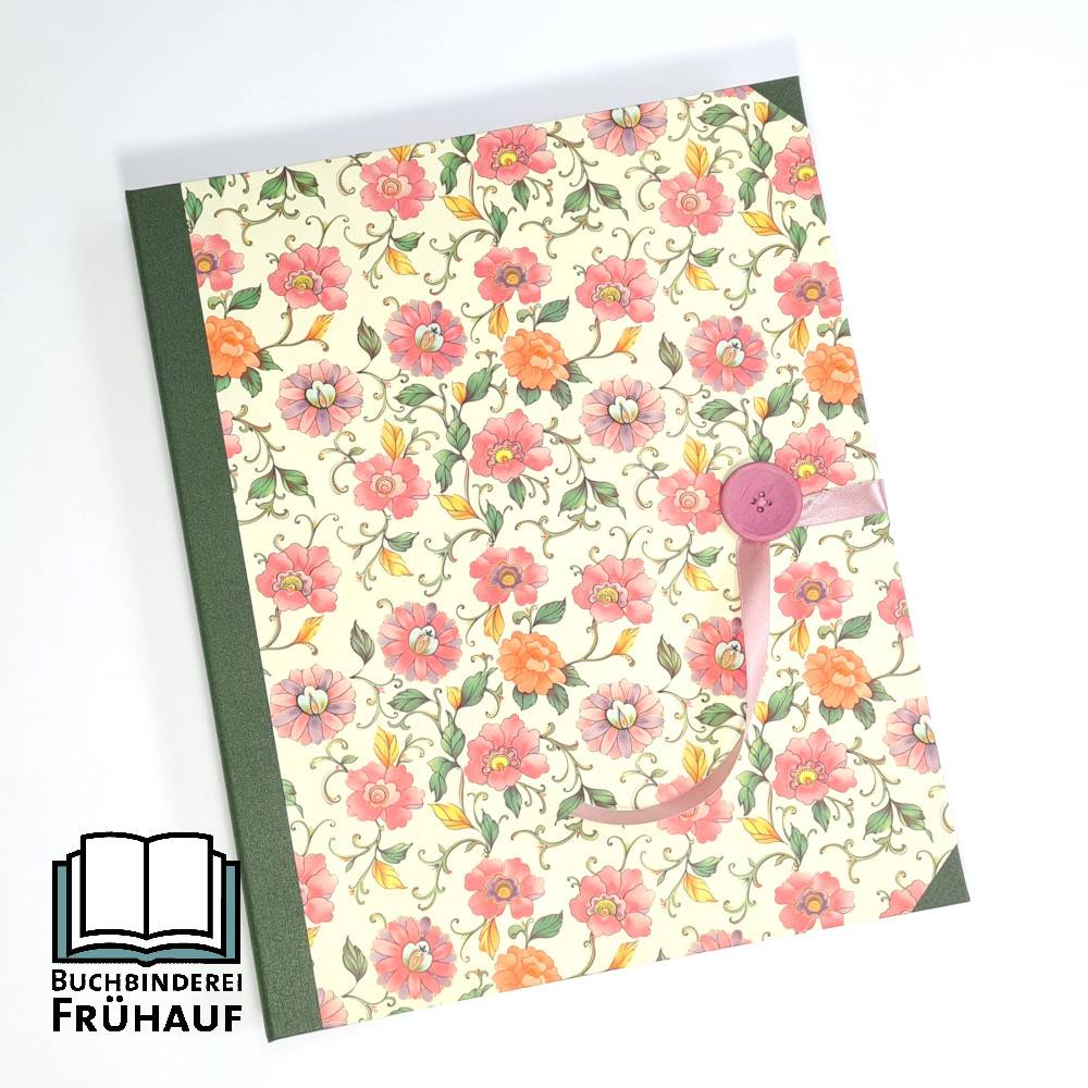 Collegeblock-Mappe Blumen, Mappe für Collegeblöcke ABC, mit Verschluss ...